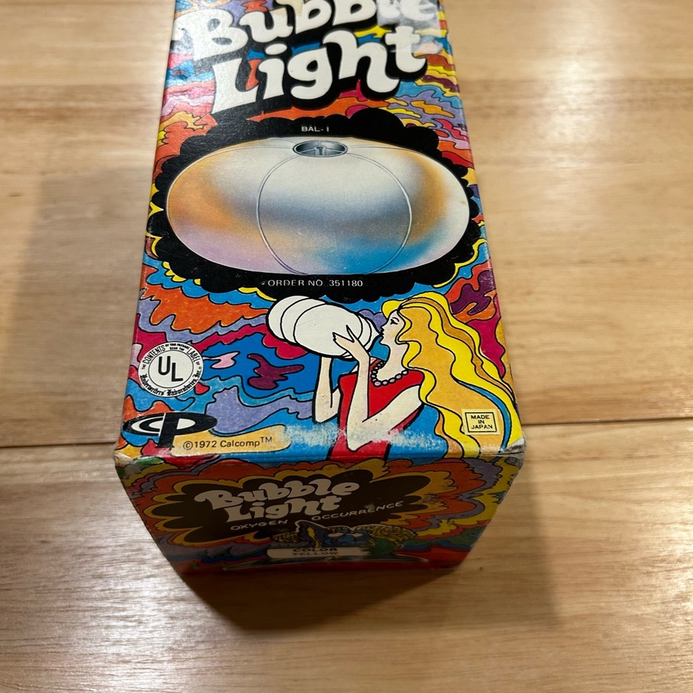 Colorful Bubble Light by calcomp vintage 1972 bubble lamp